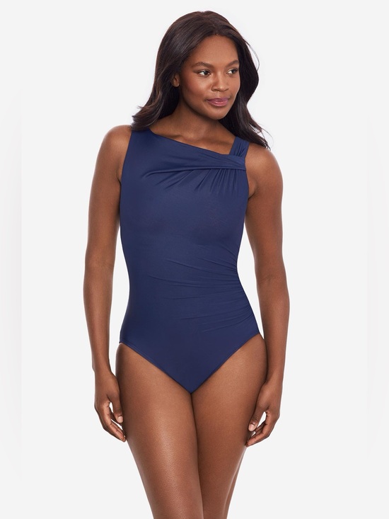 Miraclesuit Other - Miraclesuit Avra One Piece Swimsuit Midnight Blue Tummy Control Size 14 NWT